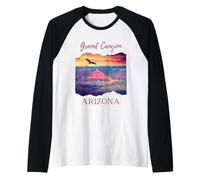 Grand Canyon Souvenir Arizona USA Eagle American Trip Familia Camiseta Manga Raglan
