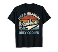 Grand-Hero Like A Grandpa Only Cooler Día del Padre Retro Camiseta