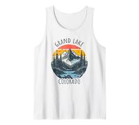 Grand Lake, Colorado, EE. UU., Estilo Retro, montañés y Vintage Camiseta sin Mangas
