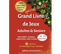 Grand livre de jeux spécial Noel: adultes et seniors
