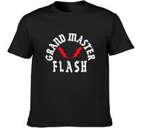 Grand Master Flash Rap Hip Hop Music T-Shirt Men Round Neck Clothing Black L