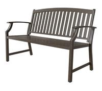 Grand patio Banco de Jardín, Garden Bench para 3 Personas, Acero Premium, Banco Exterior para Parque, Patio, Terraza (Marron Oscuro)