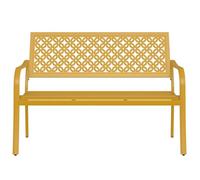 Grand patio Banco de Jardín, Garden Bench para 3 Personas, Acero Premium, Banco Exterior para Parque, Patio, Terraza (Modern, Amarillo Brillante)