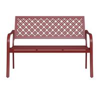 Grand patio Banco de Jardín, Garden Bench para 3 Personas, Acero Premium, Banco Exterior para Parque, Patio, Terraza (Modern, Carmine)