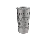 Grand Piano Old Vintage Patent Pianist Dibujo Print Vaso térmico de acero inoxidable de doble pared