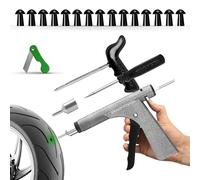 GRAND PITSTOP Kit de reparación de pinchazos de pistola de neumáticos sin cámara con tapón de hongo para pinchazos de neumáticos y desinflados en coches, motocicletas, ATV, camiones y tractores (Kit