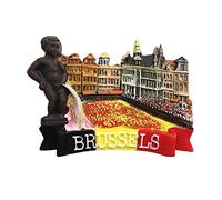 Grand Place Bruselas Bélgica imán para nevera recuerdo de viaje 3D decoración magnética calcomanía pintada a mano