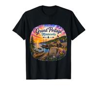 Grand Portage MN Minnesota State Park, Frontera Canadiense Camiseta gráfica económica