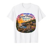 Grand Portage MN Minnesota State Park, Frontera Canadiense Camiseta gráfica económica
