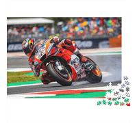Grand Prix Puzzle 1000 Piezas Reciclado Material Motorcycle Race Puzzles for Ancianos Alivia la Demencia Senil Divertido Family Juego Actividad Home 38x26cm/1000pcs