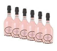 Grand Rosè Spumante D.O.C. Cuvèe, Vino Espumoso Rosado Extra Dry, Uva Glera y Cabernet Sauvignon, Sabor Fresco y Afrutado, 6x750 ml