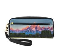 Grand Teton National Park - Bolsa de cosméticos pequeña, portátil, bonita bolsa de maquillaje de viaje para mujer, bolsa organizadora de brochas de maquillaje, Black, Talla única, Neceser de