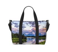 Grand Teton National Park - Bolsa de lona con estampado de parque nacional, bolsa de hombro portátil, adecuada para fitness, viajes, etc.