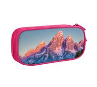 Grand Teton National Park - Bolsa de papelería ligera con estampado de parque nacional, para escuela, universidad, oficina, viajes, niños, niñas y adultos, Pink, Talla única, Juego de mochila escolar