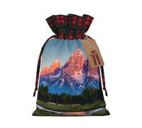 Grand Teton National Park - Bolsa de regalo reutilizable con cordón para Navidad, para necesidades festivas de Navidad