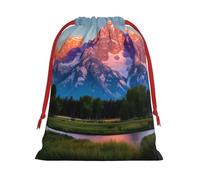 Grand Teton National Park - Bolsas de regalo con cordón vibrante, colección de bolsas de regalo de cumpleaños, bolsas de regalo reutilizables, bolsa de regalo de Navidad