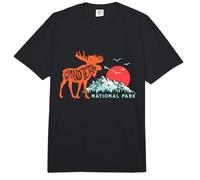 Grand Teton National Park Moose & Mountains Typography Comfort Colors Adult Heavyweight T-Shirt
