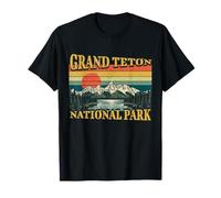 Grand Teton National Park Wyoming Retro Vintage Al Aire Libre Camiseta