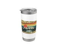 Grand Teton National Park Wyoming Retro Vintage Al aire libre Vaso térmico de acero inoxidable de doble pared