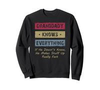 Granddaddy Knows Everything Humor Saying Retro Grandpa Sudadera