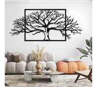 Grande Albero Della Vita in Metallo Nero, decorazione da parete in Metallo per Amanti Della Natura, decorazione da parete con Albero Della Vita, scultura Moderna per soggiorno, Camera da l