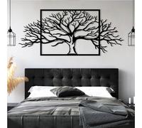 Grande Albero Della Vita in Metallo Nero, decorazione da parete in Metallo per Amanti Della Natura, decorazione da parete con Albero Della Vita, scultura Moderna per soggiorno, Camera da l