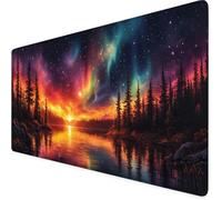 Grande Alfombrilla Ratón 800x400x3mm Alfombrilla Escritorio Vistoso, Mouse Pad con Base Antideslizante y Bordes Cosidos, Impermeable Cielo Estrellado Desk Mat para Gaming Decoracion Escritorio F1-481