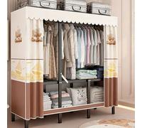 Grande Armarios Para Dormitorio,Ropero Barra Para Ropa Con Tapa,Armarios Portátil, Perchero Plegable,Estantes Para Guardar Ropa,Metal Guardarropa Portátil Con Varillas Para Colgar(200cm/78.7in)