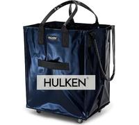 (Grande, azul medianoche) Bolsa de comestibles reutilizable con ruedas, carrito de la compra, bolsa con ruedas, cierre de cremallera, ligera, soporta hasta 66 libras, se pliega y asas irrompibles