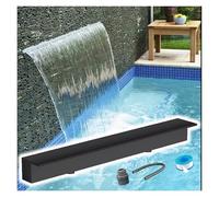 Grande Canale di scarico a cascata per Piscine esterne, scarico a cascata rettangolare in Acciaio inossidabile, beccuccio per Fontana a parete incorporato, 12" 24" 36" 48" 60" 72" 80" 87" personaliz