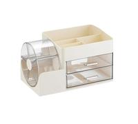 Grande Capacité Accessoires De Cheveux Boîte De Rangement Cosmétique Rotatif Organisateur Porte Brosse À Cheveux Poudre Bouffée Boîte Vanity Décor
