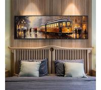 Grande Ciudad Diamond Painting Kit Completo 39.3x106.2 Inch/100x270 cm para Hogar Decoracion, DIY Cuadros Diamantes 5D Diamond Painting Autobús Pintura Diamante, Mosaico Diamond Art Regalo de Casa
