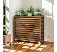 Grande Cubre Aire Acondicionado Madera Exterior Funda Aire Acondicionado Anticorrosión Cubierta Aire Acondicionado Exterior Valla Madera Balcon Estanterias Decorativas Plantas Exterior(120x57x100cm)