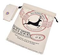 Grande - Envoltorio Obsequio, Contenedor Presente | Saco Design Estampado Obsequio Grande, Accesorio Reusable Festividad Decorativo, Base Tela Cordón Asa, Artículo Para Hogar Árbol