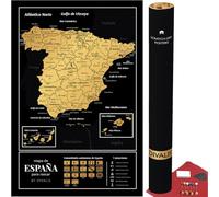 Grande Mapa de España Para Rascar - Mapa Para Marcar Viajes de España - Scratch off Spain Map - Scratchable Spain Poster