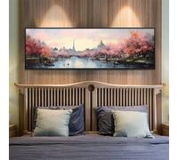 Grande Paisaje Diamond Painting Kit Completo 23.6x62.9 Inch/60x160 cm para Hogar Decoracion, DIY Cuadros Diamantes 5D Diamond Painting Lago Pintura Diamante, Mosaico Diamond Art Regalo de Casa