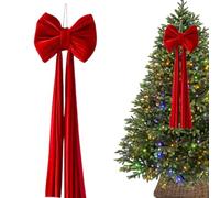 Grande para árbol de Navidad | de terciopelo - de Navidad gigante para árbol | Para interior de casa, puerta, entrada, escalera, valla, fondo festivo