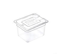 Grande para sous for vide Container 11L transparente PC olla de cocina con tapa y escala para circuladores de inmersión 60 mm base hermética tanque de agua (11L)