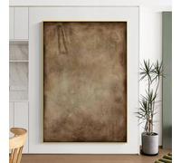 Grande œuvre d'art murale, peinture abstraite brune, impression sur toile encadrée, décoration murale pour la maison 80x110cm(31x43in)