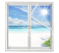 Grande Ventana Mosquitera 90x140cm Blanco Mosquitera Ventanas exterior Mosquitera Ventana mosquiteras Malla mosquitera Mosquitera Camper Puerta Lateral
