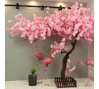 Grandes árboles de cerezo artificiales de color rosa, árbol de los deseos de simulación de cerezo, árbol de los deseos, para eventos de boda, restaurante de fiesta interior al aire libre 1.8*1.5m