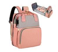 Grandes bolsas de pañales: mochila que incluye almohadilla cambiante | Bolsa de pañales para bebés impermeables con cremallera | Gran capacidad de accesorios de viaje ligero para ropa, juguetes y bote