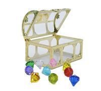 Grandes cofres del tesoro - Caja de almacenamiento para piratas, tesoro pirata con diamantes de colores | Colección de baúles decorativos de pirata favoritos del profesor, juego de excavación de gemas