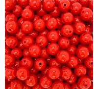 Grandes cuentas de agujero, Paquete de 1000 cuentas acrílicas redondas con agujero de 2,9 mm en varios tamaños.(Red,12mm)