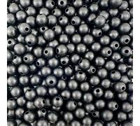Grandes cuentas de agujero, Paquete de 1000 cuentas acrílicas redondas con agujero de 2,9 mm en varios tamaños.(Matte Black,8mm)