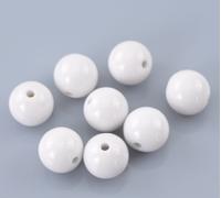 Grandes cuentas de agujero, Paquete de 1000 cuentas acrílicas redondas con agujero grande de 2,9 mm, multicolor, varios tamaños(White,12mm)