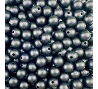 Grandes cuentas de agujero, Paquete de 1000 cuentas acrílicas redondas con agujero grande de 2,9 mm, multicolor, varios tamaños(Matte Black,16mm)