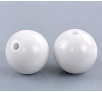 Grandes cuentas de agujero, Paquete de 1000 cuentas acrílicas redondas con agujero grande de 2,9 mm, multicolor, varios tamaños(White,16mm)