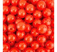 Grandes cuentas de agujero, Paquete de 1000 cuentas acrílicas redondas con agujero grande de 2,9 mm, multicolor, varios tamaños(Red,16mm)