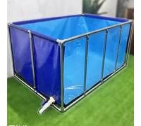 Grandes Estanques sobre El Suelo para Peces, Piscina De Acuario con Ventana Transparente, Revestimientos De Lona con Marco De Acero, Tanque De Retención para La Cría De Koi,001,1.5m*1m*40cm